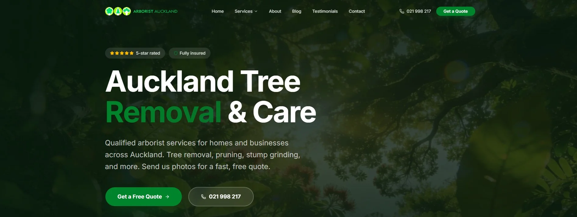 Arborist Auckland screenshot