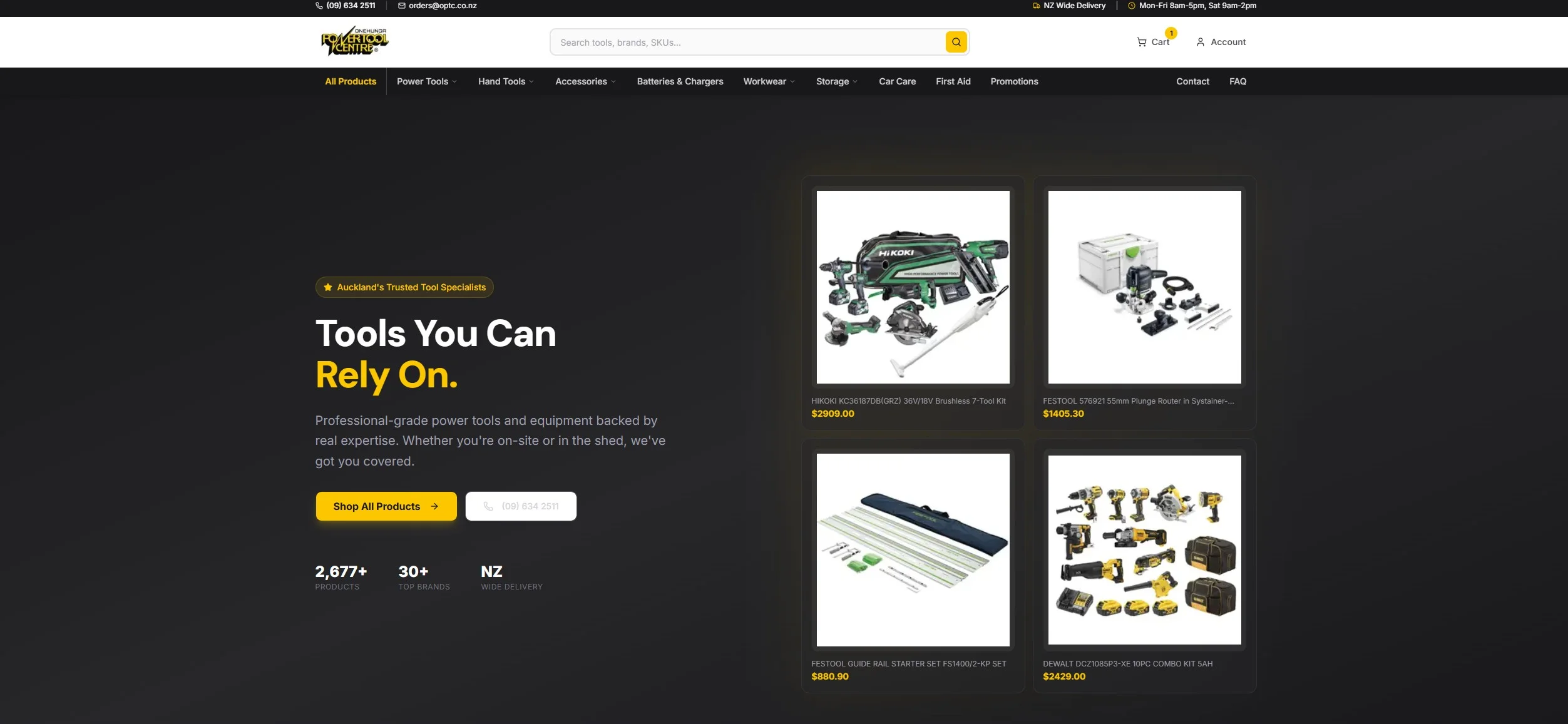 OPTC (Onehunga Power Tool Centre) screenshot
